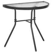 Stoły ogrodowe - Corciano Stolik ogrodowy półokrągły Bistro 40x64cm czarny - miniaturka - grafika 1