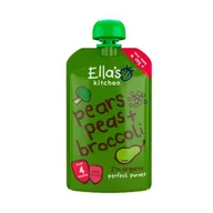 Desery dla dzieci - Ella's Kitchen BIO Gruszka, groszek i brokuły, 120g - miniaturka - grafika 1