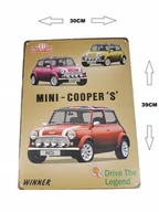Akcesoria motoryzacyjne - Tablica Blacha Mini Cooper Xxl 30X39 Cm New 2019! - miniaturka - grafika 1