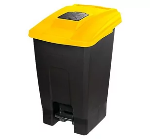 Kosz na śmieci plastikowy KP100-Ż 110 L Linea Trade - Kosze na śmieci - miniaturka - grafika 1