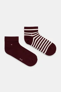 Tommy Hilfiger skarpetki 2-pack męskie kolor bordowy 701229851 - Skarpetki męskie - miniaturka - grafika 1