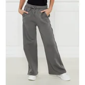 Spodnie sportowe damskie - Patrizia Pepe Spodnie dresowe | flare fit - miniaturka - grafika 1