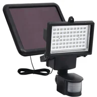 Lampy ogrodowe - vidaXL Ogrodowy reflektor solarny LED z czujnikiem, czarny 315693 - miniaturka - grafika 1
