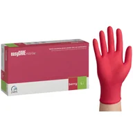 Rękawiczki jednorazowe - EasyCare Nitrile, rękawice nitrylowe, niejałowe, bezpudrowe, malinowe, rozmiar L, 100 sztuk - miniaturka - grafika 1