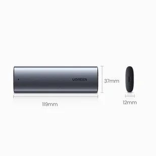 Ugreen kieszeń na dysk SSD M.2 obudowa dysku USB 3.2 Gen 2 (SuperSpeed USB 10 Gbps) + kabel USB Typ C 0,5m szary (CM400 10902) - Kable USB - miniaturka - grafika 12