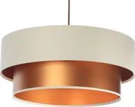 Lampy sufitowe - Lampa wisząca Lumes Miedziano-kremowa lampa wisząca nad stół - S419-Nilda - miniaturka - grafika 1
