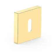 Klamki - Metal-Bud Rozeta kwadratowa na klucz złota - miniaturka - grafika 1