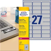 Etykiety do drukarek - Avery Zweckform Zweckform znamionowe A4 63,5 x 29,6 mm srebrne (L6011-20) - miniaturka - grafika 1