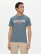 Koszulki męskie - Napapijri T-Shirt S-Aylmer NP0A4HTO Zielony Regular Fit - miniaturka - grafika 1