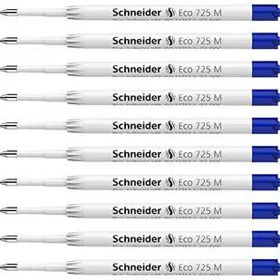 Schneider Eco 725 wkład do długopisu (wyróżniony "Niebieski Anioł", grubość kreski: M) niebieski, 10 sztuk - Wkłady do długopisów - miniaturka - grafika 1