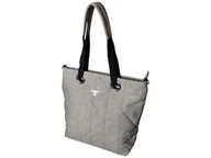 Torebki damskie - Szara Torebka Shopper Pikowana Damska Na Ramię Duża Pojemna A4 - miniaturka - grafika 1