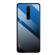 Etui i futerały do telefonów - Gradient Glass etui pokrowiec nakładka ze szkła hartowanego Huawei Mate 20 Lite czarno-niebieski - miniaturka - grafika 1