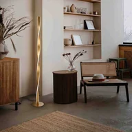 Lampy stojące - Schuller Valencia Lampa stojąca LED Twist, aluminium, metal, akryl, kolor złoty - miniaturka - grafika 1