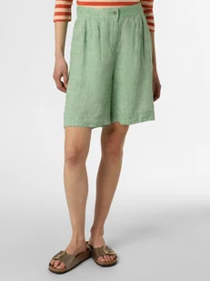 Tommy Hilfiger - Damskie spodenki lniane, zielony - Spodnie sportowe damskie - miniaturka - grafika 1