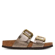 Klapki i japonki damskie - Klapki Birkenstock Sydney Cushion Buckle 1029372 Złoty - miniaturka - grafika 1