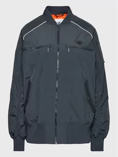adidas Kurtka bomber HK5233 Szary Oversize - Kurtki damskie - miniaturka - grafika 1
