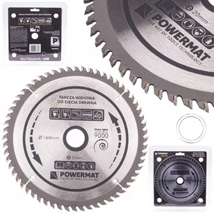 TARCZA WIDIOWA DO DREWNA PIŁY PIŁA 160x20mm 60Z - Piły elektryczne - miniaturka - grafika 1