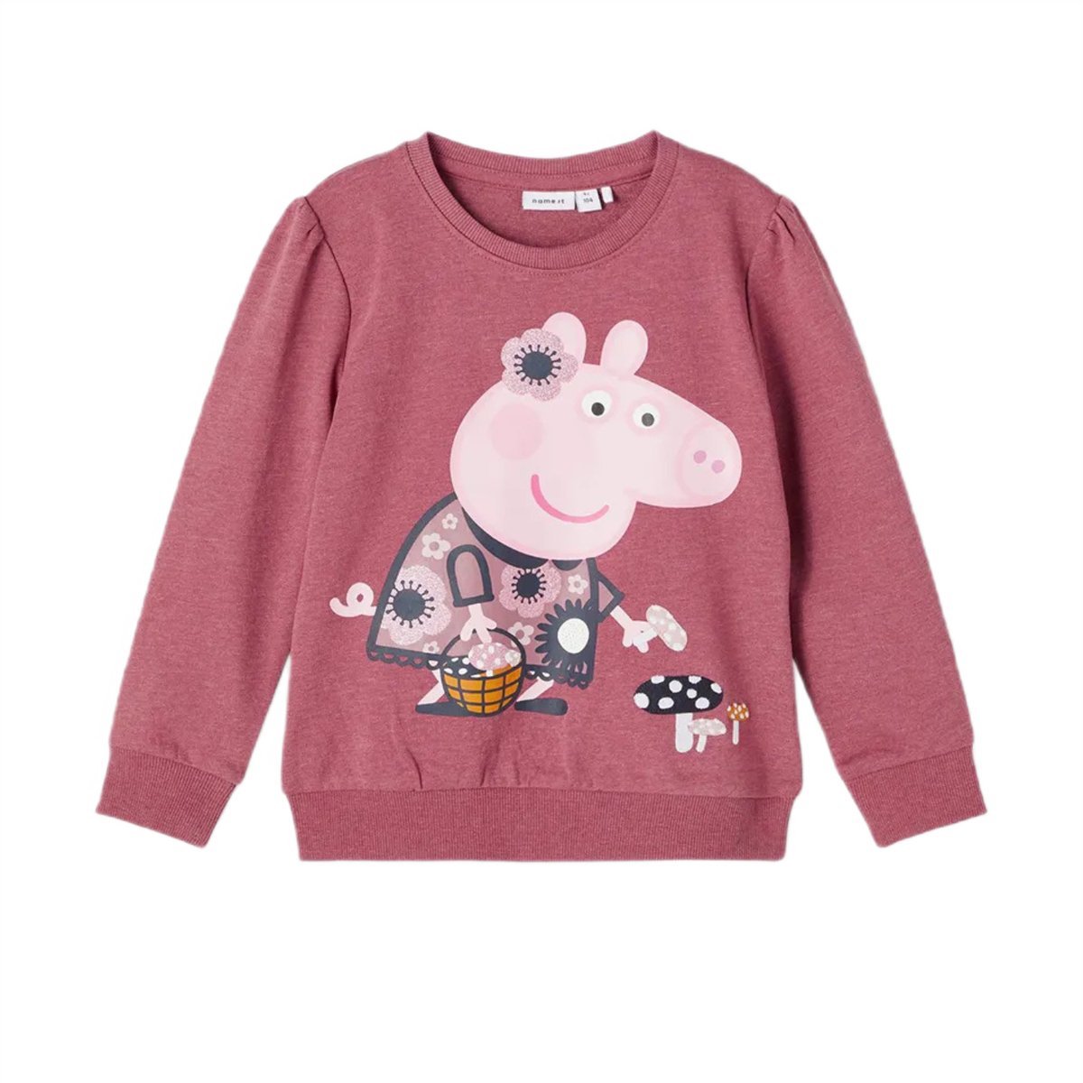 Bluza dziecięca Name It Peppa Pig bawełniana różowa-86