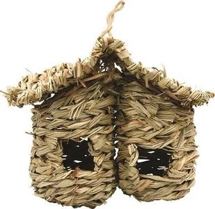 Panama Pet Panama Pet podwójna lęgówka z trzciny 20 x 12,5 x 18,5 cm - Akcesoria dla gryzoni - miniaturka - grafika 1