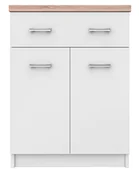 Komody - Biała komoda z szufladą i półkami 60 cm E8-N93 - miniaturka - grafika 1