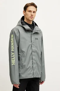 Helly Hansen kurtka przeciwdeszczowa Ervik męski kolor zielony 64032 - Kurtki i kamizelki sportowe męskie - miniaturka - grafika 1