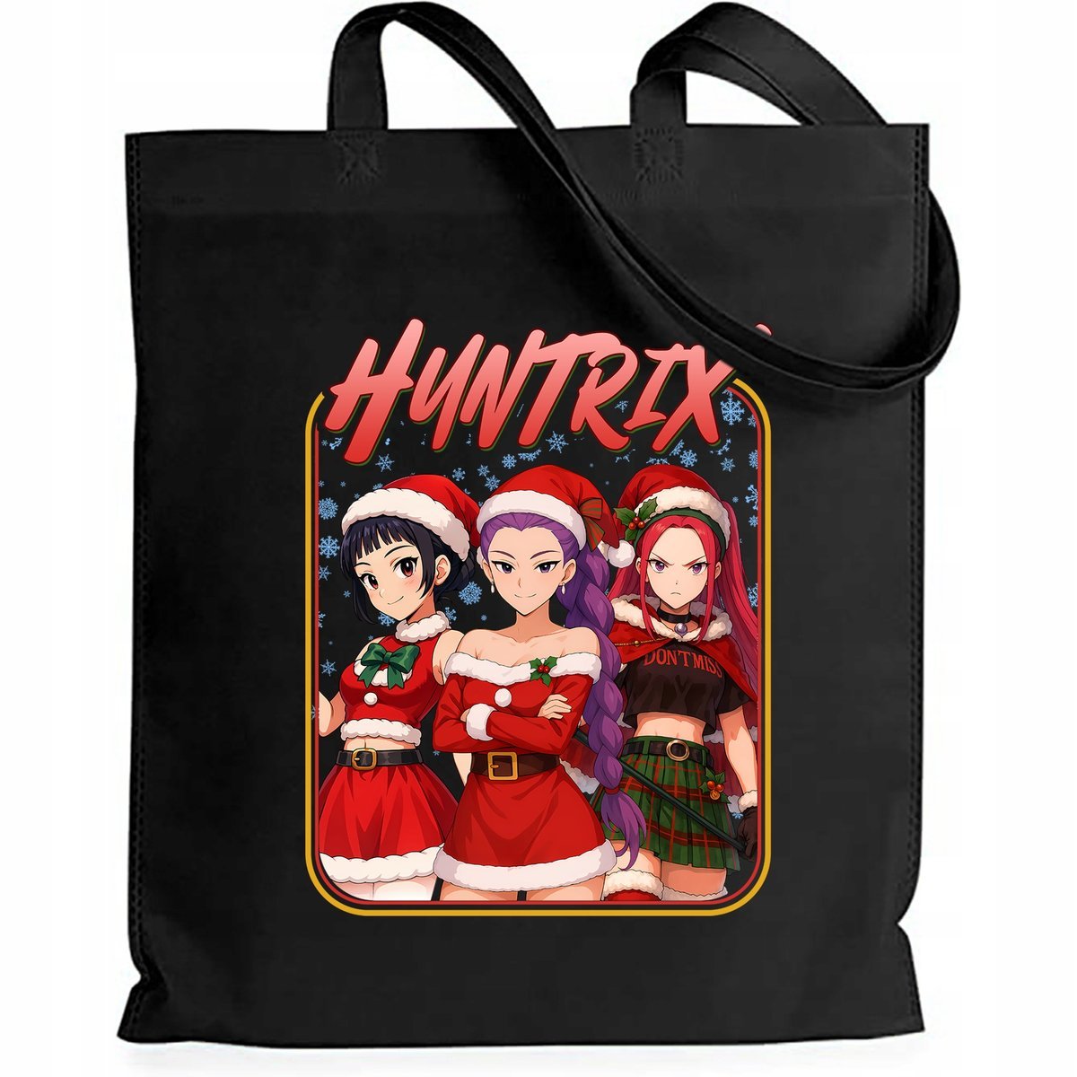 Torba Czarna Eko SANTA KPOP DEMON HUNTERS Prezent Na Mikołajki Pod Choinkę