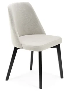 Jasnoszare krzesło tapicerowane na czarnych nogach - Fima 3X - Krzesła Jasnoszare krzesło tapicerowane na czarnych nogach - Fima 3X - Krzesła - miniaturka - grafika 1