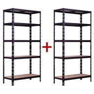 Szafy i regały magazynowe - Regał półkowy 1+1 GRATIS, nośność 175 kg, 1800 x 900 x 450 mm - miniaturka - grafika 1
