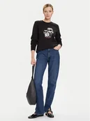 Bluzy damskie - KARL LAGERFELD Bluza A4W20045 Czarny Regular Fit - miniaturka - grafika 1