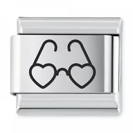 Charmsy - Murrano ITALIAN CHARMS Symbole Miłosne Okulary IH-131 - miniaturka - grafika 1