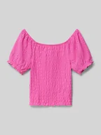 Koszulki dla dziewczynek - T-shirt z marszczonymi detalami model ‘TILDA’ - miniaturka - grafika 1