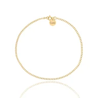 Bransoletki - Bransoletka srebrna pozłacana pancerka na nogę 28 CM - miniaturka - grafika 1