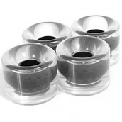 Akcesoria do skatingu - SMJ Kółka do deskorolki plastikowej 59x46mm 4szt czarno przeźroczyste K2925-0 - miniaturka - grafika 1
