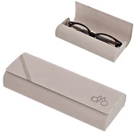 Akcesoria do okularów - Etui okularowe na magnes ET-131B szary beż - miniaturka - grafika 1