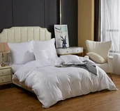 Pościel - Spod Igły I Nitki Pościel atłasowa z haftem 220x200 biała AT017 - miniaturka - grafika 1