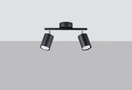 Lampy sufitowe - Czarny plafon na 2 źródła światła, spoty SL.1127 z serii LEMMI - miniaturka - grafika 1