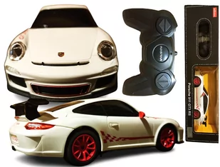 Autko Zdalnie Sterowane Rastar PORSCHE 911 GT3 Samochód Auto Na Pilot 2,4GHz RC 1:24 Białe - Zabawki zdalnie sterowane - miniaturka - grafika 1
