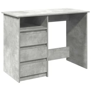 vidaXL Biurko, szarość betonu, 102x50x75 cm, materiał drewnopochodny - Biurka - miniaturka - grafika 1