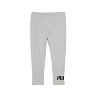 Spodnie sportowe damskie - Damskie legginsy 3/4 z małym logo No. 1 ESS PUMA Light Gray Heather - miniaturka - grafika 1