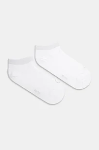 Calvin Klein skarpetki 2-pack damskie kolor biały 701230614 - Skarpetki damskie - miniaturka - grafika 1