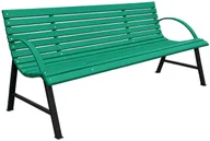 Ławki ogrodowe - Elior Zielona ławka ogrodowa 120 cm - Alexis - miniaturka - grafika 1