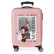 Walizki - Disney Mickey y Minnie Travel The World New York Walizka kabinowa Nude 38x55x20 cms Sztywne zapięcie z boku 34L 2 kg 4 koła Podwójne bagaż ręczny, Różowy, Talla única, Walizka kabinowa - miniaturka - grafika 1