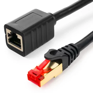 Kabel LAN przedłużacz CAT7 czarny 0,5m - Patchcordy - miniaturka - grafika 3