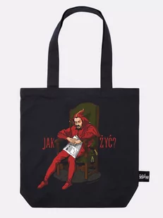 Stańczyk / Jak Żyć? / Torba Bawełniana / Czarna - Torby i wózki na zakupy - miniaturka - grafika 1