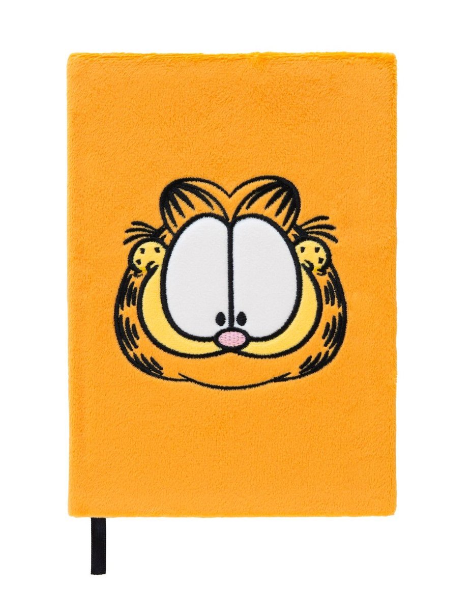 Notes A5 pluszowy Garfield miękki puchaty 96k w kratkę dla dziecka