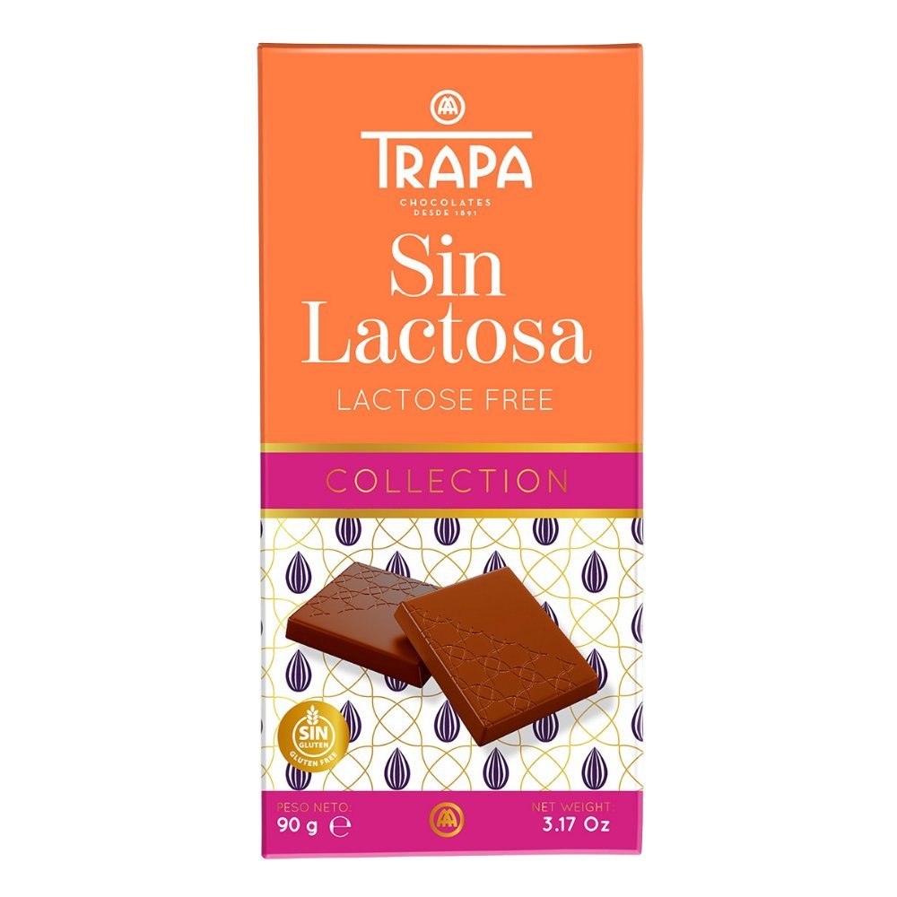 Czekolada mleczna bez laktozy bez glutenu 90 g Trapa