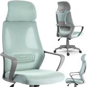 Fotele i krzesła biurowe - Sofotel Fotel biurowy z mikrosiatką Praga - jasnoniebieski 2294 - miniaturka - grafika 1