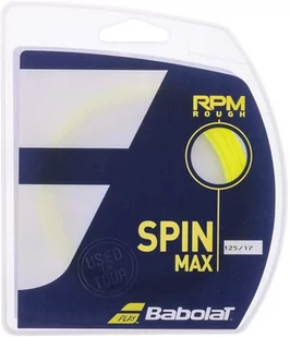 Naciąg Babolat Spin Max Rpm Rough 1.30 Żółty - Tenis ziemny - miniaturka - grafika 1