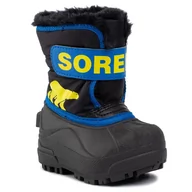 Śniegowce damskie - Sorel Śniegowce Toddler Snow Commander NV1960 Black/Super Blue 011 - miniaturka - grafika 1