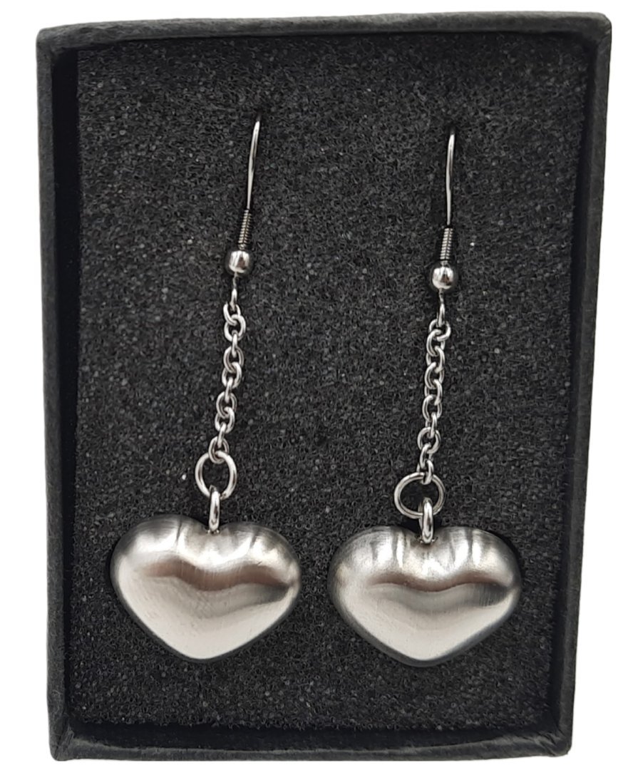 Kolczyki stal chirurgiczna na prezent ładne serce serduszko